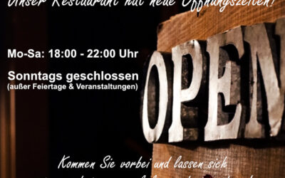 Neue Öffnungszeiten 2025